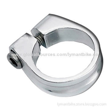 Bicycle Extruded Seat Post Clamp for Road Racing, Made of Aluminum Alloy or Carbon Fiber